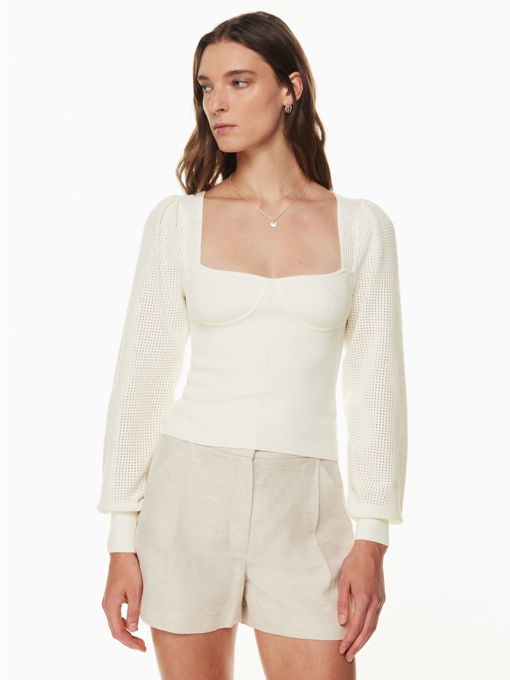 WILFRED Cream Chance Knit Sweater